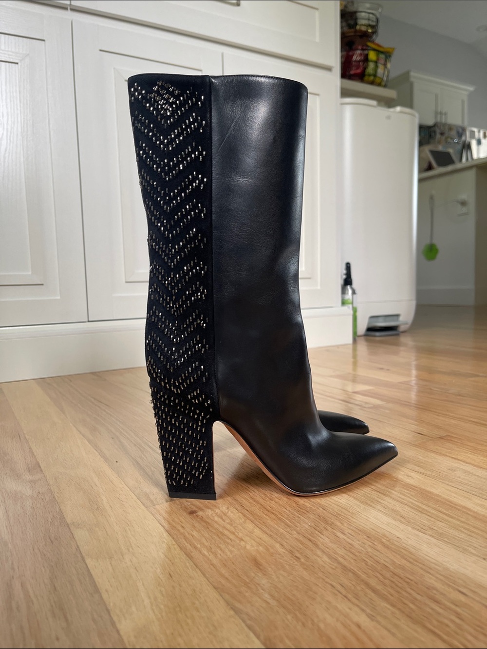 NWT Valentino Garavani Beaded Leather Boots